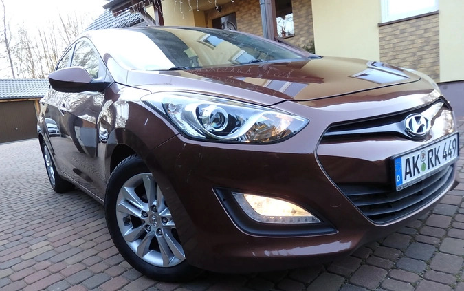 Hyundai I30 cena 32990 przebieg: 163000, rok produkcji 2014 z Dukla małe 667